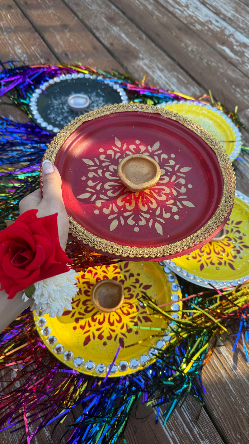 Custom paper Mehndi plates